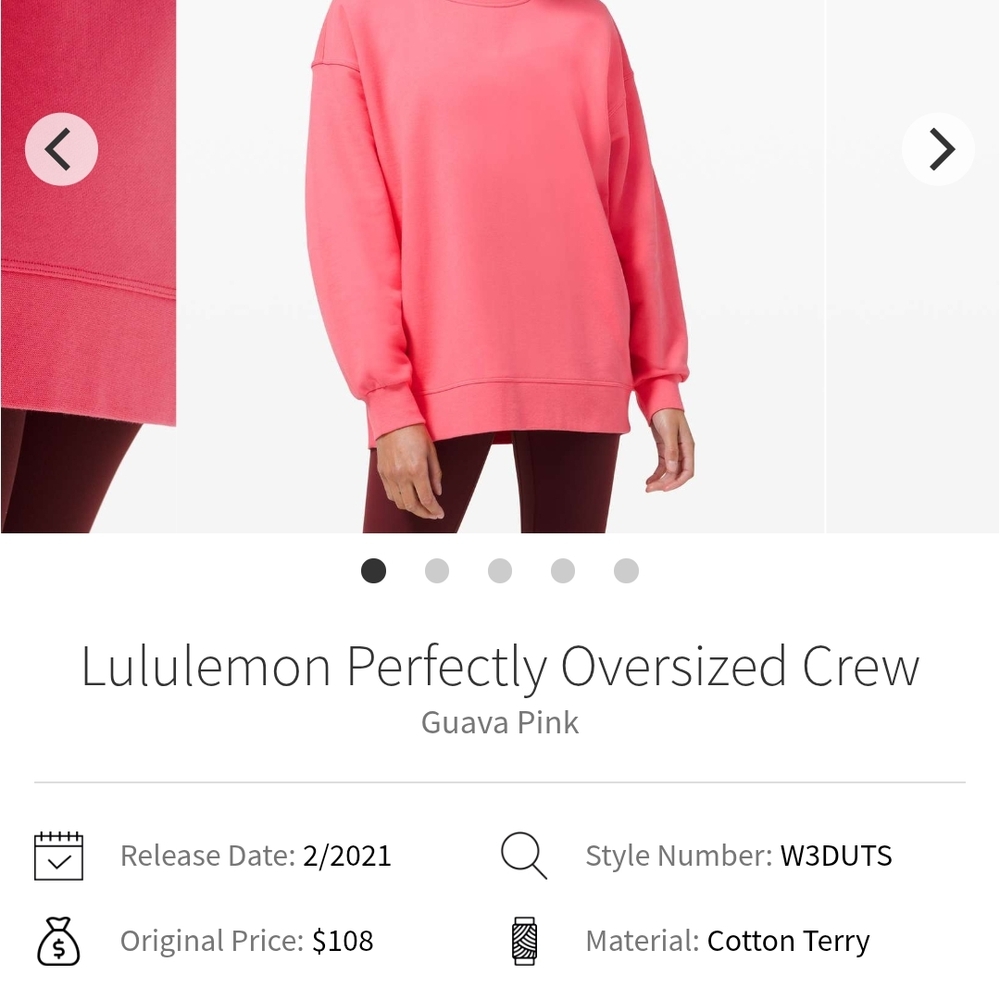 Lululemon Athletica Guava Pink Crew Neck Sweater